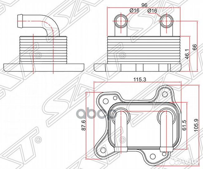 Радиатор масляный opel astra G 00-09/corsa C 00