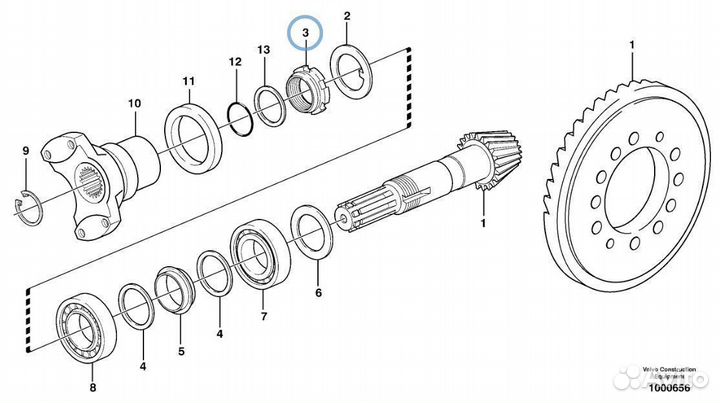 S06/41104 Гайка хвостовика экскаватора