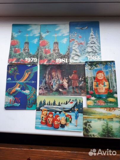 Карманные календарики,обьемные, стерио