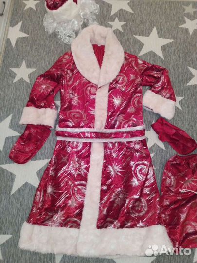 Костюм Деда Мороза. Санта Клауса костюм, борода, п