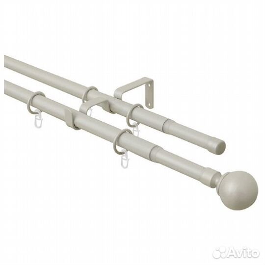 Карниз телескоп. 2-рядный arttex 160-300см 16/19мм