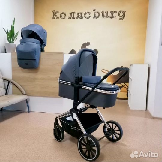 Коляска легкая модульная 2в1 Indigo fusion хром