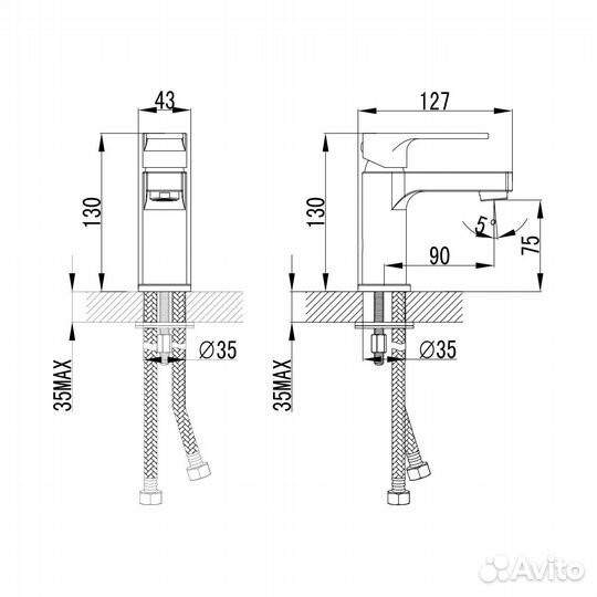 Смеситель для раковины Lemark Plus Grace LM1506С