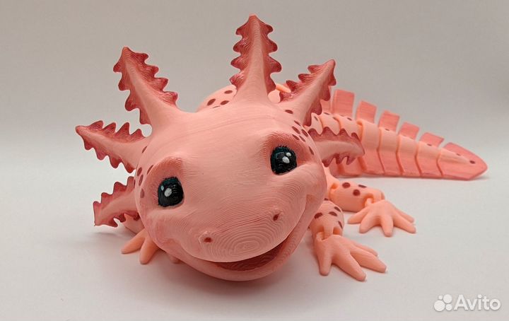 Аксолотль - водяной дракон, подвижная игрушка