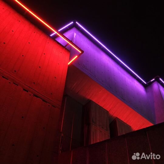 Cветодиодная лента LS721 неоновая 220V синий 50м