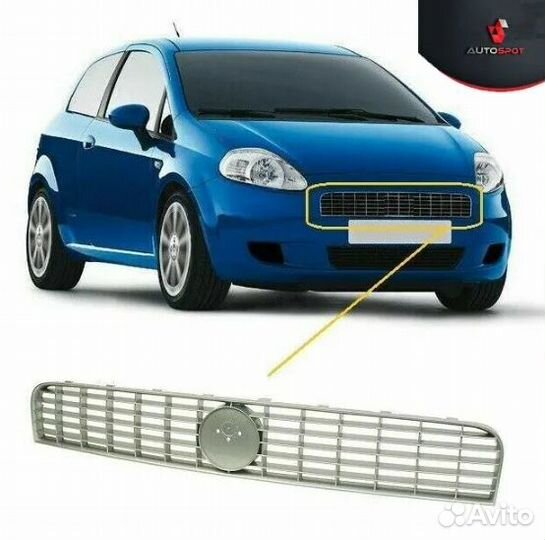 Решетка радиатора черная Fiat Grande Punto 2005