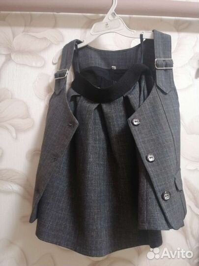 Школьная форма для девочки 122 128 серая