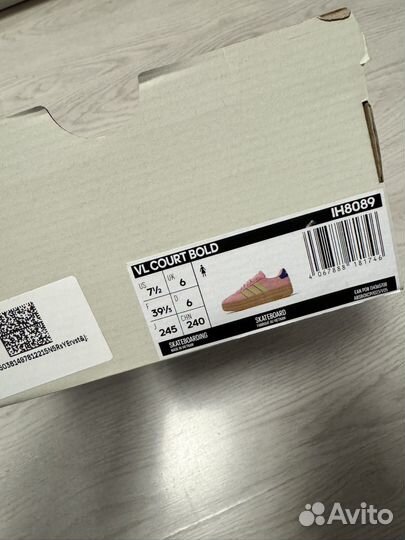 Кеды adidas court bold 38