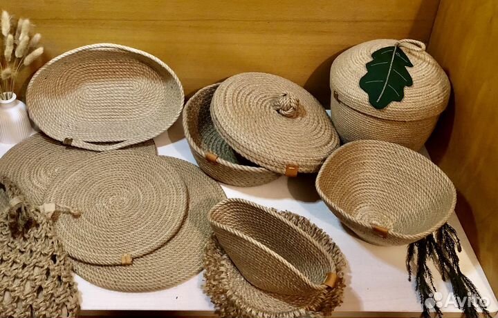 Салфетки сервировочные из джута