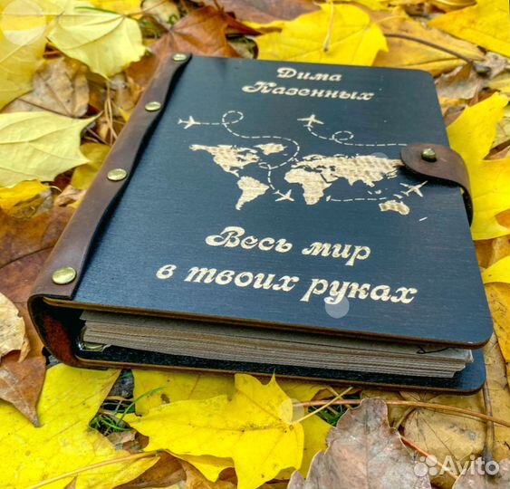 Ежедневник из дерева / блокнот с гравировкой