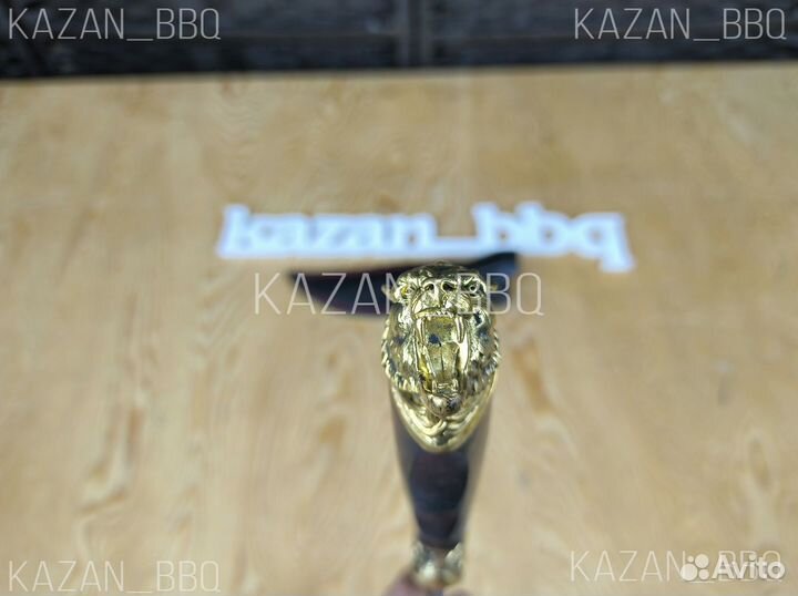 Кизлярский нож с головой Волка (латунь)