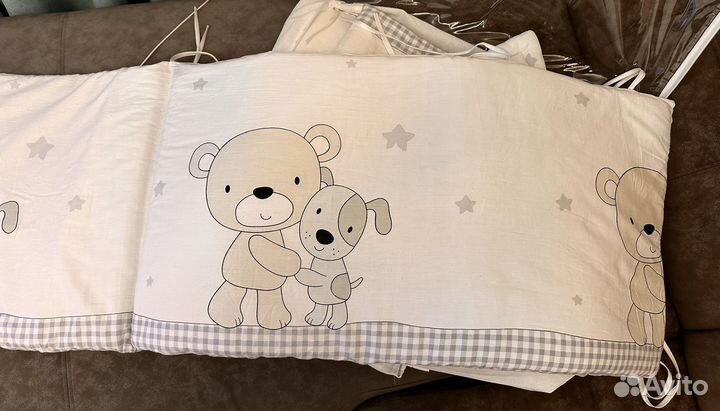 Бортики, одеяло, подушка в кроватку 120*60