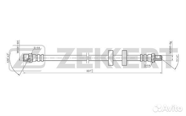 Шланг тормозной Audi 100