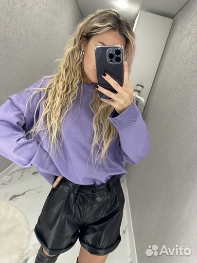 Шорты из эко кожи