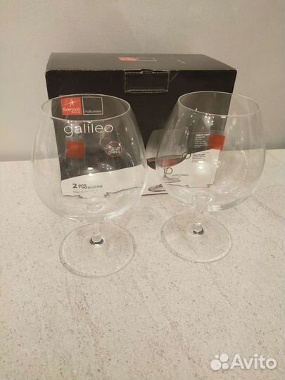 Бокалы для бренди новые 2 шт, Италия