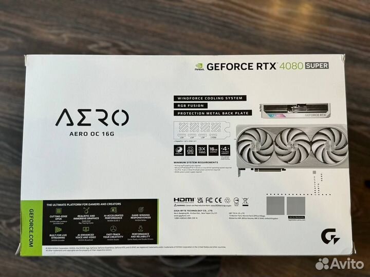 GeForce RTX 4080 super aero OC 16GB