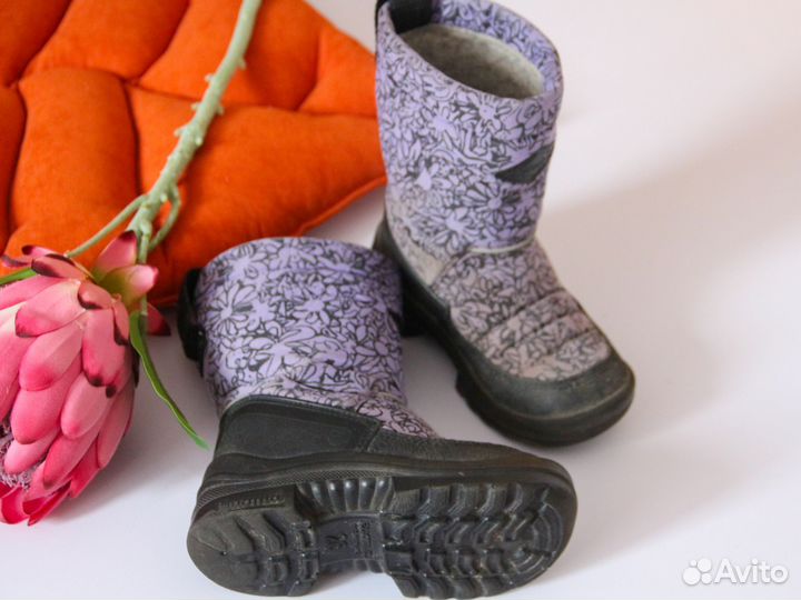 Сапоги демисезонные для девочки 26 ботинки kuoma