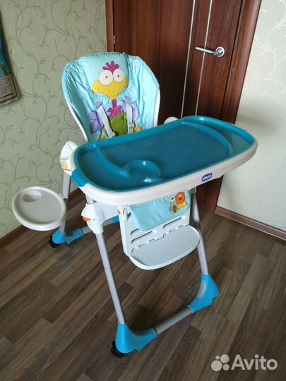 Стульчик для кормления Chicco + зебра-попрыгун