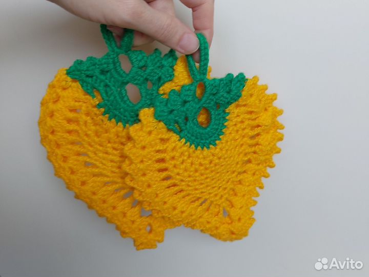 Прихватки-подставки вязаные ягодки ручная работа