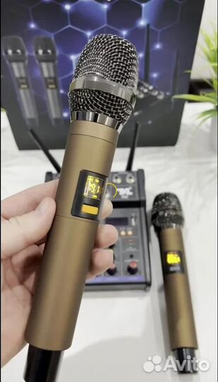 Караоке оборудование. Микшер с 2 микрофонами+Пульт