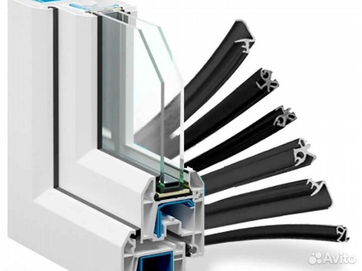 Ремонт окон, уплотнитель Rehau RAL4866