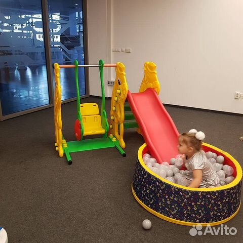 Прокат Аренда Горка Заяц+Качели