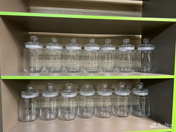 Банки стеклянные новые 2, 1,5 литра