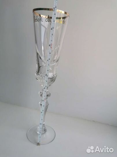 Свадебные хрустальные фужеры/бокалы