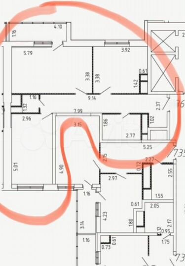 2-к. квартира, 70 м², 8/25 эт.