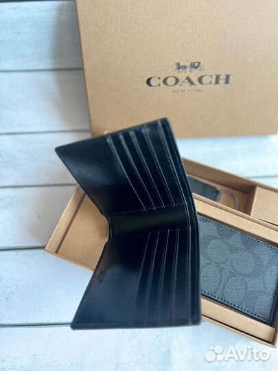 Мужской кошелёк+визитница Coach