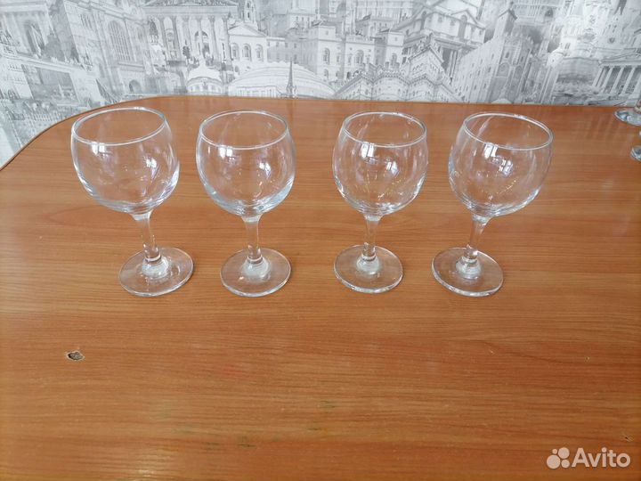 Бокалы подставные тарелки 11 штук