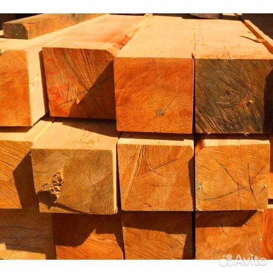 Брус из лиственницы, строганный, натуральный