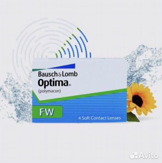 Линзы bausch Lomb Optima FW, -9.00