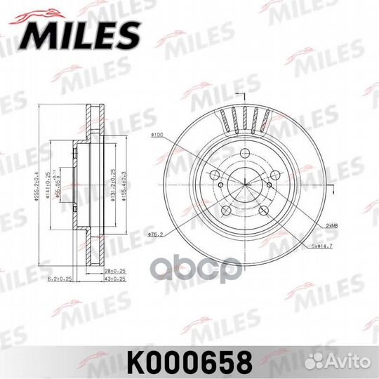 Диск тормозной K000658 Miles