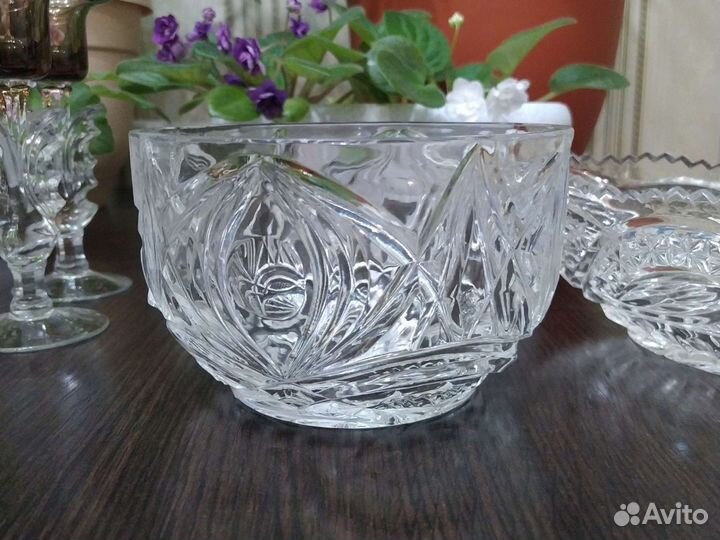 Салатник хрустальный СССР