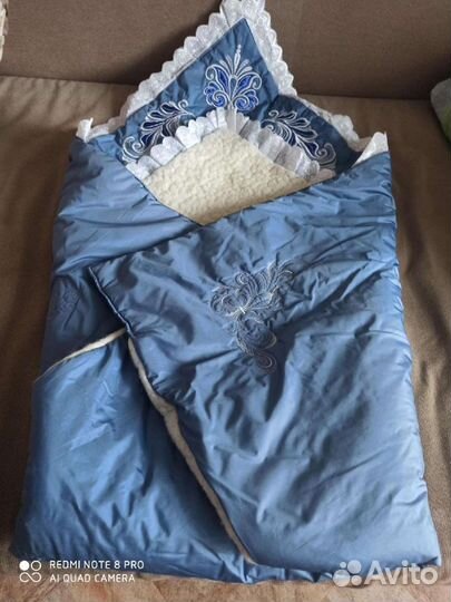 Конверт одеяло на выписку зимний