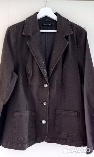 Джинсовый пиджак. Новый. 54р