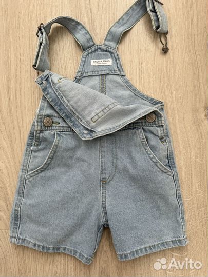Летний джинсовый комбинезон-шорты
