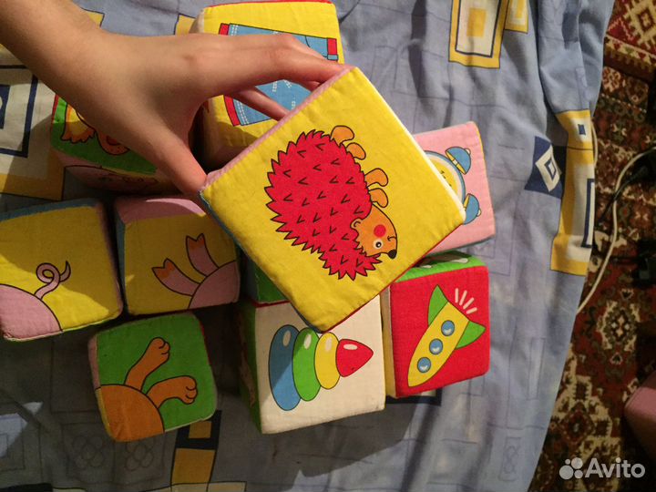 Кубики мягкие большие и маленькие