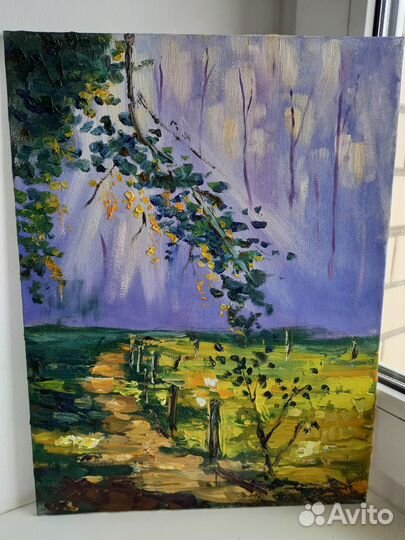 Картина пейзаж масло холст