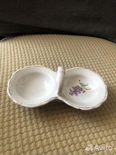 Фарфоровая Корзинка от набора для специй Сирень