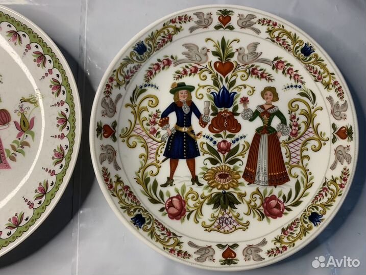 Немецкие Настенные Тарелки Кавалер и Дама