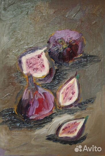 Картина маслом инжир, натюрморт маслом