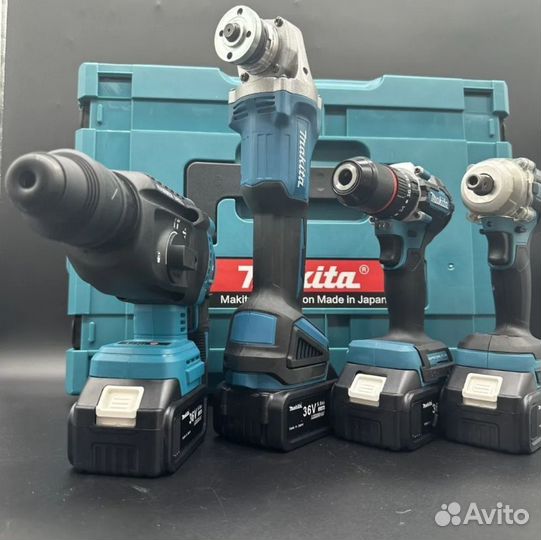 Makita набор 4в1 + 4 акб