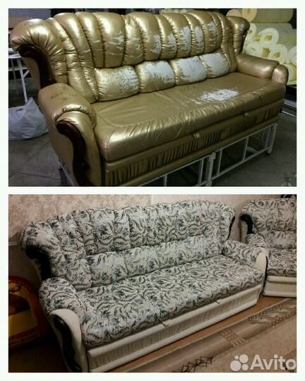 Перетяжка, ремонт мягкой мебели