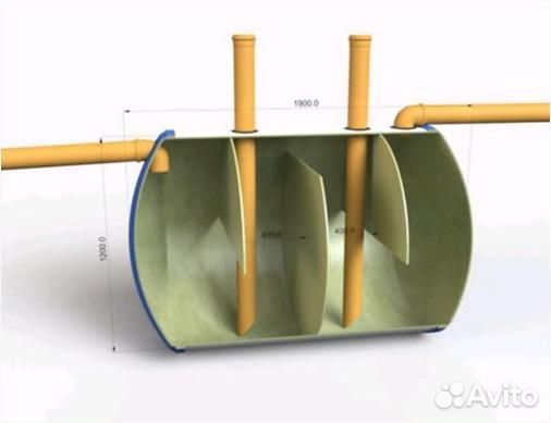Септик стеклопластиковый ГОСТ 5куб.м