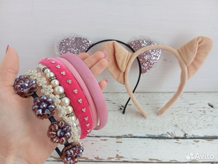 Ободки/резинки/шпильки для волос пакетом. Новые