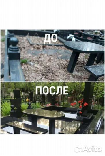 Услуги по уборке могил на кладбище