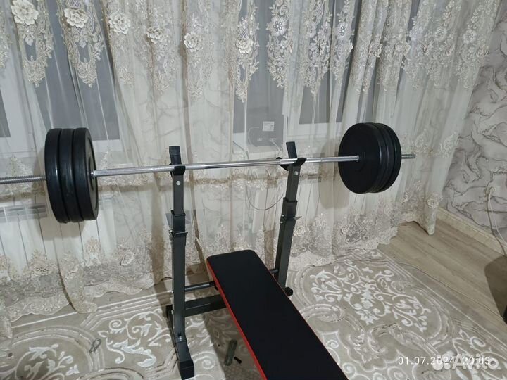 Штанга гриф блины бу