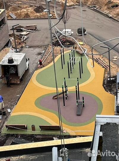 Резиновое покрытие для детских площадок